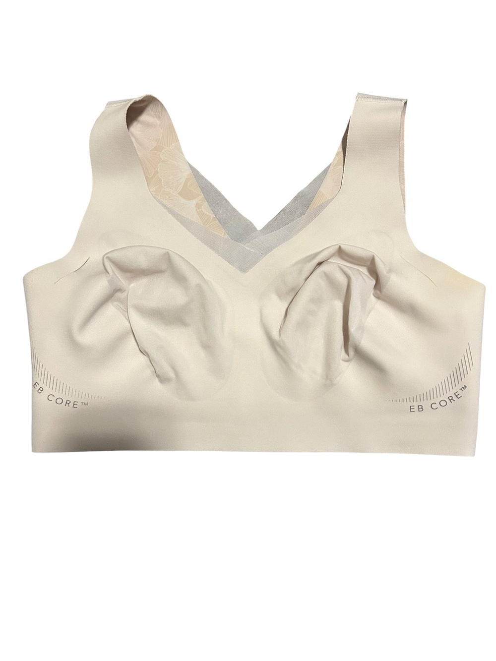 Evelyn & Bobbie Seamless Defy Mesh Bra Champagne Ginko Large - Picture 4 of 9